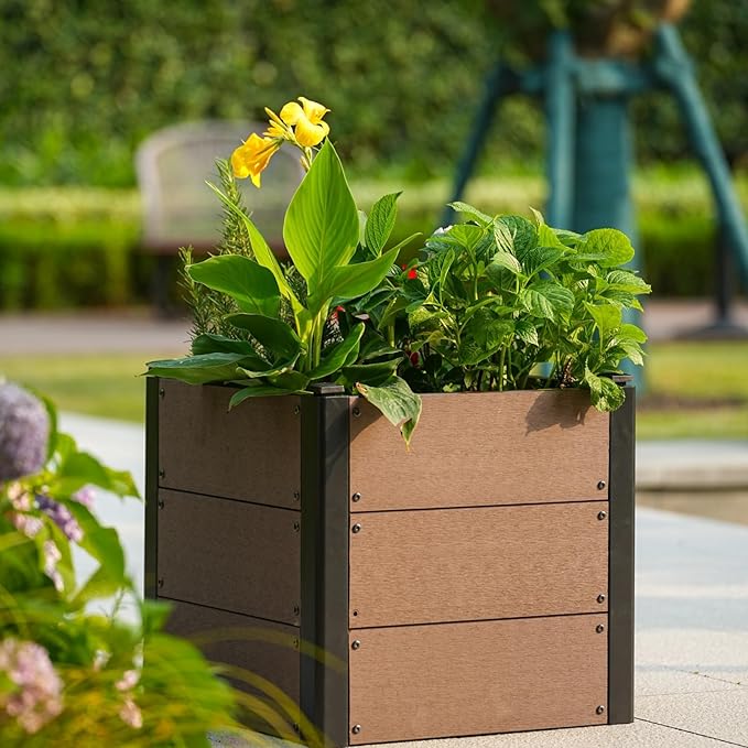 Rectangular Raised Garden Bed- Portable Garden Raised Beds Outdoor Planter Box Planting Bed for Vegetables Herbs Flowers