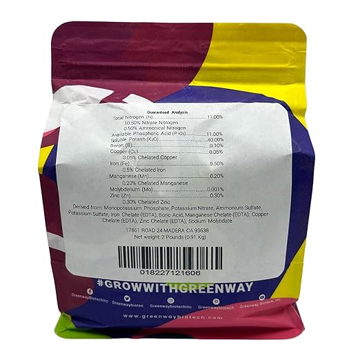 Greenway Biotech Inc. Pepper &amp Herb Fertilizer 11-11-40 Powder - Water Soluble with Chelated Micronutrients for Hot &amp Bell Peppers Basil - Hotter Peppers Aromatic Herbs - Hydroponics &amp So