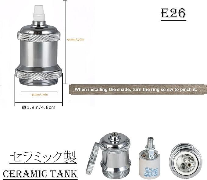 Adjustable Height J-Type Track Light Pendants 24 H Timer 4500K 10W LED Full Spectrum Silver Industrial Porcelain Lamp Holder AUTO Plant Growing Lamp for Kitchen Island Green House