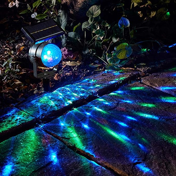 LED Solar Spotlight Outdoor Water Proof Christmas Landscape Spot Lights Fairy Projector Lamp for Patio Gate Walkway Pool Garden Yard Driveway