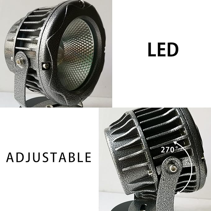 24 Hours Timer LED Lights Include Bracket Shop Signs Billboards Spotlights Waterproof Bending Lights Wall Courtyard Light 20W 3000K 9.84ft UL Plug Cord Security Lighting