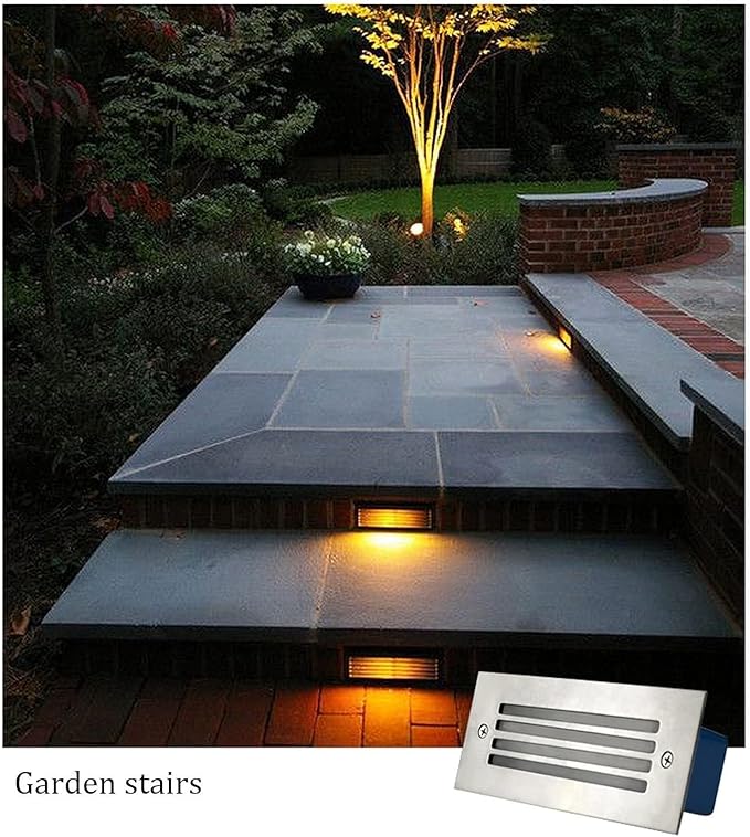 5W Rectangle LED Underground Light - IP65 Waterproof Recessed Landscape Spotlights for Patio Pathway and Stair Lighting