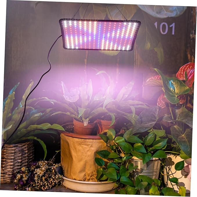225LED Plant Grow Light Hanging Chain Red White Ultra-Thin Panel for Indoor Plants Dimmable LED Household