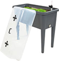 Sunnydaze Self-Watering Raised Garden Bed with Cover - Includes Water Tube - Polypropylene Construction - Gray