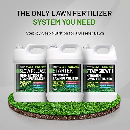 Covington ProLine 26-0-0 NPK Liquid Lawn Slow Release Fertilizer (1 Gal) – High Nitrogen Lawn Food for Summer Growth – Promotes Deep Green Color &amp Resilient Turf – Ideal for Heat-Stressed Lawns