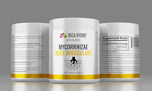 Mycorrhizae Ultra Pure Root Innoculant 1200 Spores per Gram 6 Year Shelf Life for Stronger Roots Bigger Yields &amp Stress Resistance for Gardens Hydroponics &amp Fruit Trees