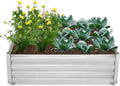 Raised Garden BedGalvanized Raised Beds for Gardening3ft x 3ft Outdoor Metal Raised Bed Planter Boxes Kit for VegetablesFlowers Herbs