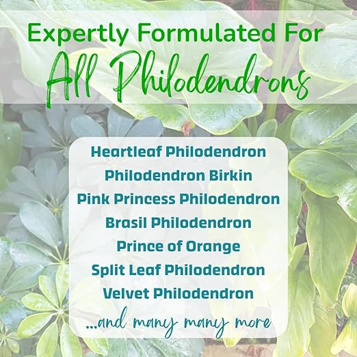 Philodendron Fertilizer – Liquid Plant Food for Strong Roots Healthy Growth &amp Lush Foliage | 3-3-3 NPK Formula with Sea Kelp Humic &amp Fulvic Acid | Essential Nutrients for Tropical Houseplant
