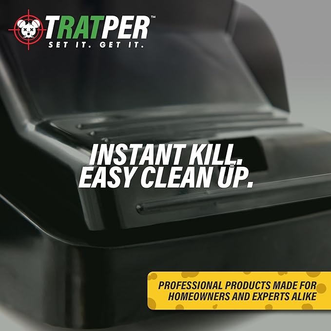 TRATPER Rat and Chipmunk Traps. Prevents Accidental Triggering with Dual Tunneled Design. Covered Snap Traps for Humane Kill Reusable Pest Control for Rats Indoor &amp Outdoor Use. 4 Pack