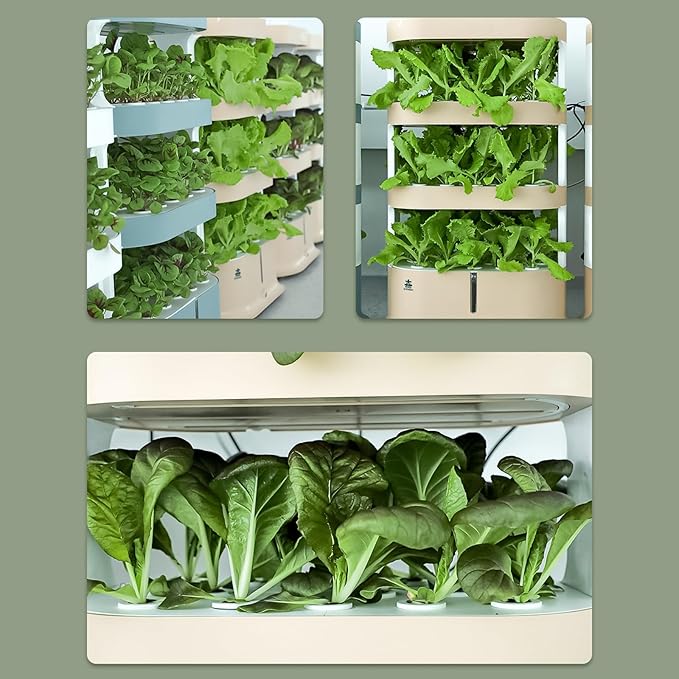 Hydroponics Growing System Indoor Vertical Tower System KitHydroponic Germination Kit for Gardening Lover(Green)