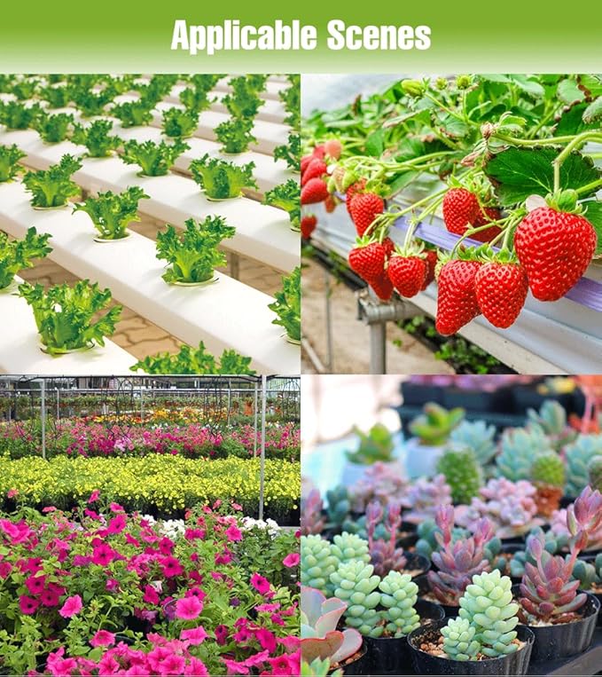 4Pcs 500W Full Spectrum Planting Light 100-277V Bloom/Veg 2Modes Indoor Planting Lamp 110V Greenhouse Hydroponic Flower Vegs Succulent Potted Fruit Seeds UV/IR Cultivation Lighting with Hook US Plug