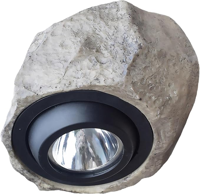 Solar Stone Lamp Outdoor Yard Light with Adjustable White and Warm Light Simulated Rock Spotlight for Garden Lawn Patio Décor 1pcs Solar Powered Landscape Lighting
