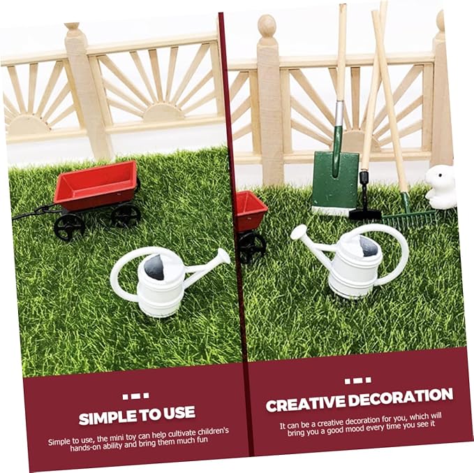 2 Sets Miniature Gardening Tool for Dollhouse Accessories Micro Garden Decor for DIY Lovers Create Lifelike Mini House Scenes