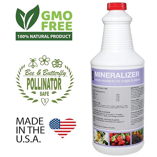 Organic Liquid Mineral Fertilizer for Plants – Fix Nutrient Deficiencies &amp Restore Soil Health – Micronutrients for Strong Growth &amp Yield – Garden Vegetables Indoor (GGO Mineralizer)