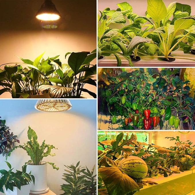 Othmro 1Pcs Plant Growing Lamps AC86-265V LED Grow Light Bulb Plant Grow Lights 15W 15LEDs Lamp Plant Light Bulb with E27 Base Grow Bulb for Indoor Plants Garden Flowers Vegetables