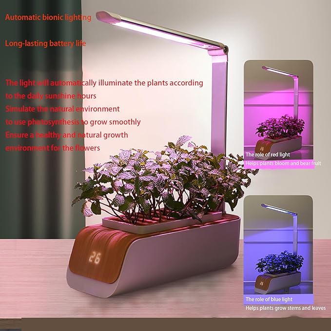 Hydroponic Indoorvegetable Seed Starter Kithydroponic Planters Quiet Hydroponic System with LED Lights for Growing Herbs and Greens
