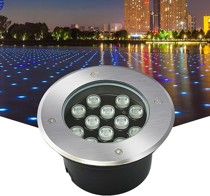 Outdoor Recessed Ground Light LED Underground Light IP66 Waterproof Buried Lights AC85-265V Spotlights for Stairs Patio Garden Tree Yard Landscape Lamp