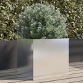 Silver Stainless Steel Planter for Garden Balcony Patio - Durable Medium Planter Boxes for Outdoor and Indoor Use - Modern Welded Wire Steel Mesh