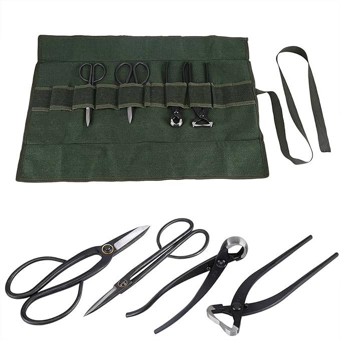 Orchard Pruning Tool Set with Storage Bag Multifunctional Garden Scissors Set Includes Branch Scissors Leaf Bud Trimmer and Ball Joint Pliers for Tree Pruning Flower
