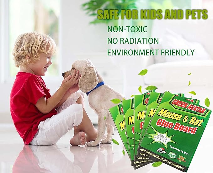 Ezoon 12 Pack Large Mouse Glue Traps with Enhanced Stickiness Rat Snake Sticky Pad Board for House Indoor Outdoor Easy to Set Extra Large (8.3 x 12)