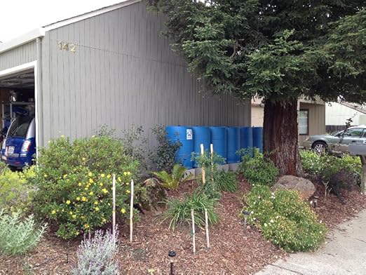 BlueBarrel™ Gravity-Fed Drip Irrigation Kit with Bubbler Emitters: No-Pressure/Low-Pressure Irrigation for Rain Barrels Rain Tanks &amp Cisterns. Made in USA