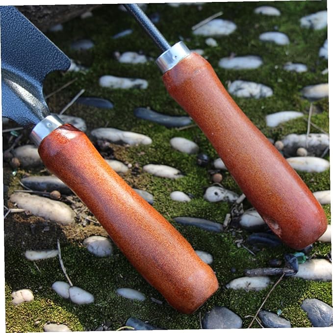 BESPORTBLE 4pcs Garden Tool Set with Hand Trowel Narrow Shovel 3-Prong Cultivator and Dual-use Hoe for Planting and Soil Cultivation – Compact Iron Gardening Tools for Home and Outdoor Use