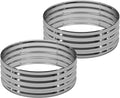 2PCS 3x3x1FT Galvanized Raised Garden Bed KitVegetable Boxes-Round Metal Flower BoxLarge Planter Raised Beds Outdoor Garden for PlantingFruitHerb-Silver