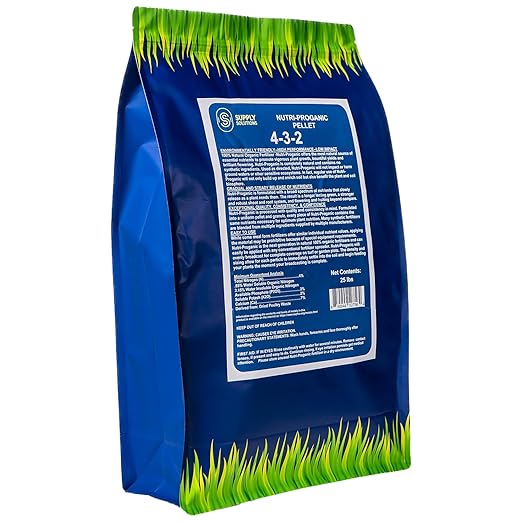 Supply Solutions 4-3-2 Nutri-Proganic Pellets Fertilizer - Ideal for Vegetable Garden Fruit trees and House Plants - All Purpose Chicken Manure Fertilizer for Indoor and Outdoor Variety of Food Crops
