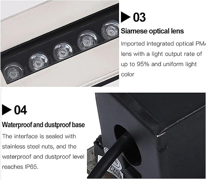 Ground LED Landscape Lights - 5W IP65 Waterproof Rectangular Underground Light Outdoor Buried Lamp Recessed Outdoor LED Spotlight for Corridor Aisle Lights Stair Step Light