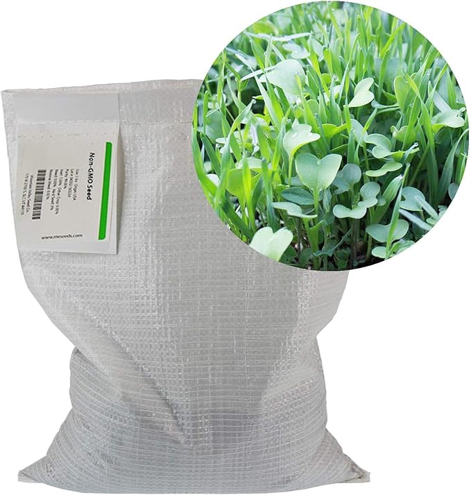 No-Till Garden Farm and Garden Cover Crop Mix Seeds - 5 Lbs - Blend of Gardening Cover Crop Seeds: Hairy Vetch Daikon Radish Forage Collards Triticale More
