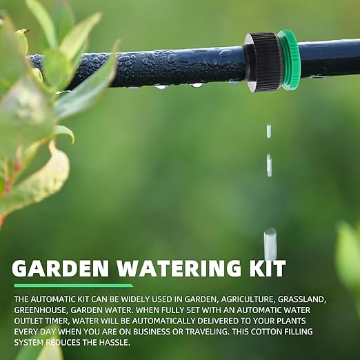 GLEAVI Automatic Drip Irrigation Kit 15m Garden Watering System DIY Micro Drip Sprinkler for Greenhouse Lawn and Patio Plant Irrigation