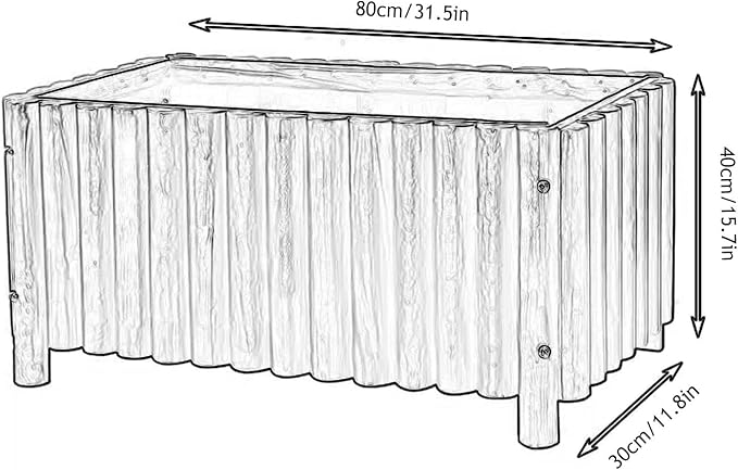 Garden Bed Wooden Planter Garden Boxes Outdoor Deep Root Planter Raised Bed for Vegetables Flowers Herbs