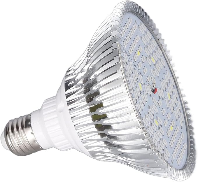 LED Grow Light Bulbs Plant Light Bulb E27 Full Spectrum Low Heat Growing Lamp for Seedlings Hydroponic Succulent Flowers Veg Greenhouse (85-265V)(80W 120 Beads)