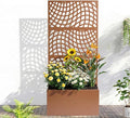 Metal Planter Box with Trellis70 Outdoor Raised Garden BedPrivacy Planters for Patio GardenPlanter Box with Drainage Holes for Climbing Plants