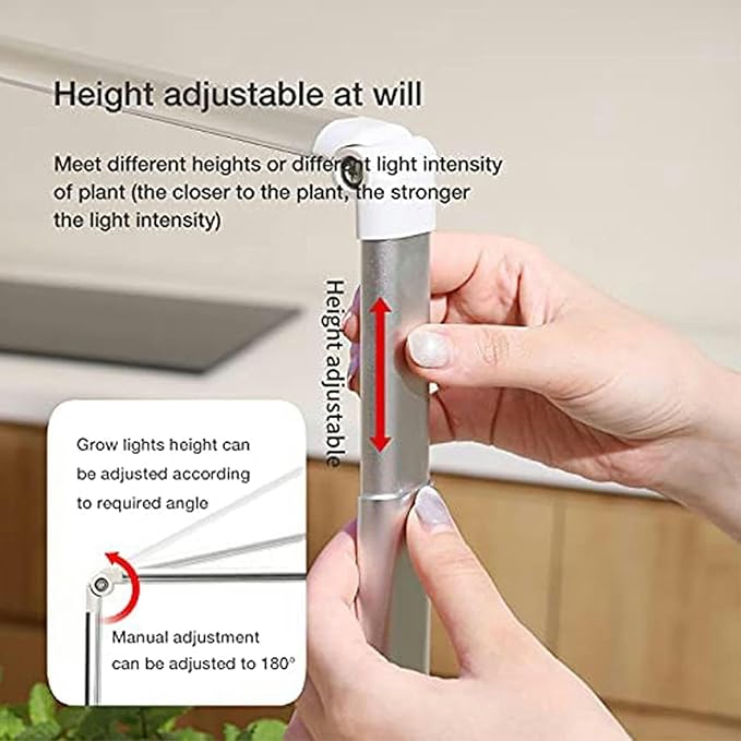 System of Hydroponic Culture for Interiors Cultivation Lights of Interior Plants Adjustable to 180 Degrees Automatic Filling Light Interior Cultivation Herbs Gardening Gifts