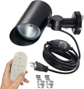 Kiven LED Indoor/Outdoor Waterproof Spotlight7 Watts Dimmable Porch Light with 9.84 FT Plug-in Cord and Remote Control Plug in Accent Light with Vinly Siding Hooks for Plants Porch Garden