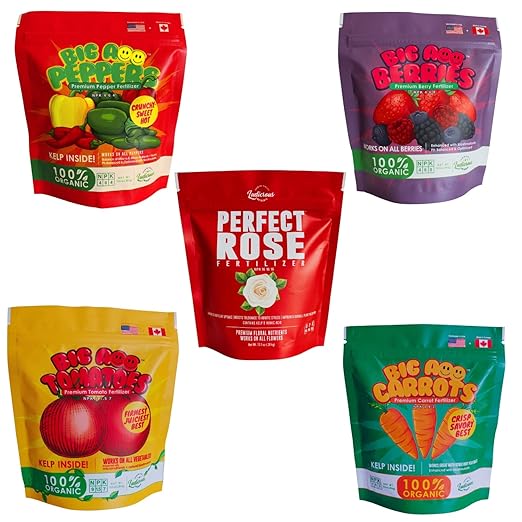 Ultimate Garden Fertilizer Bundle Kit containing 5 of The Best Fertilizers for Vegetables Fruits Flowers