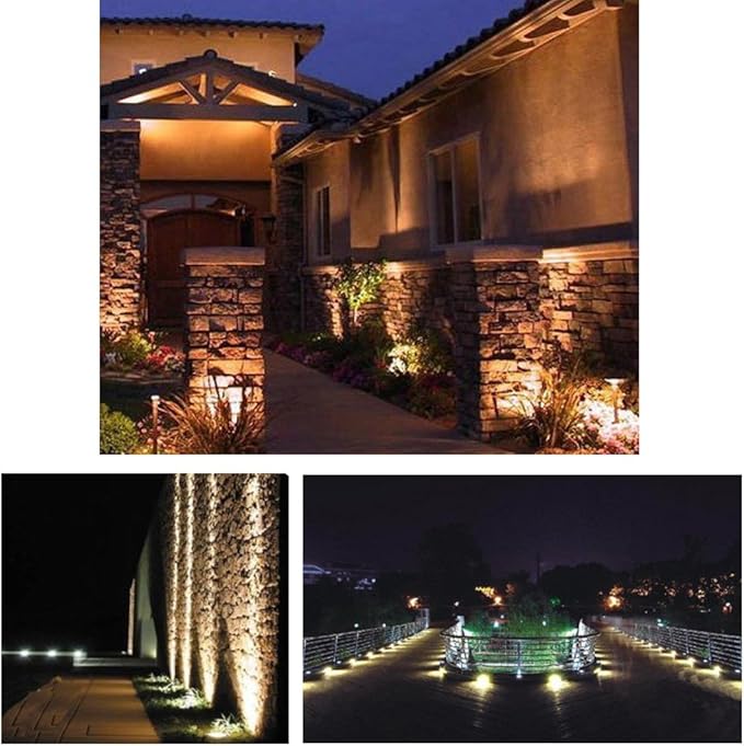 Youngine 12V Outdoor LED Lawn Light Lamps Landscape Spotlight 5W COB Garden Patio Wall Yard Path Decorative Lighting with Spiked Stand Pack of 2 (Cool White)NO Plug