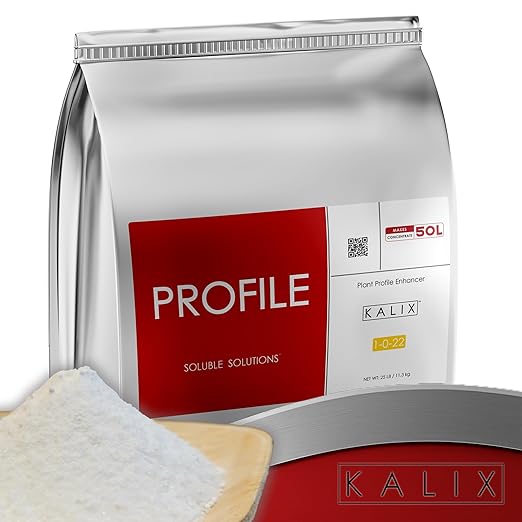 KALIX Profile 1-0-22 Bloom Finisher | High-Potassium Water-Soluble Fertilizer for Late-Stage Flowering &amp Ripening | Clean Plant Supplement for Soil Hydro &amp Drip Systems | 25lb