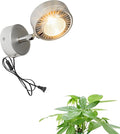 Silver Plant Lights Full Spectrum LED Adjusted Angle Wall Lights 10W Warm Light Plug in Cord Spot Lamp Imitation Sunlight for Indoor Home Plants Growing