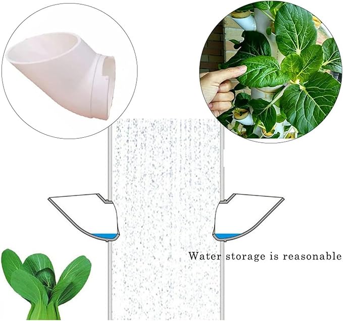 XENITE Hydroponics Growing System 100 Pcs Plant Grow Pot Cup DIY Hydroponic Colonization Cups Flower Container Hydroponics Vertical Tower Plant Pots Accessories Hydroponic Tower