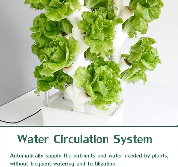 Hydroponics Growing System Vegetable Plant Tower Water Circulation System Detachable Multi-Layer Desktop Planting Frame32 Sites//1pc