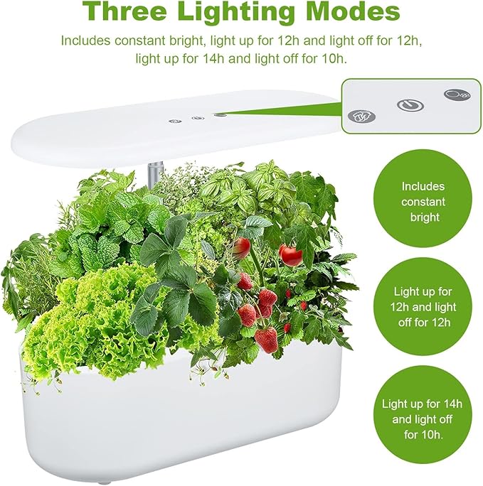 Hydroponic Equipment LED Full Spectrum Phyto Lamp Height Adjustable Hydroponics Growing System Two Grow Modes Hydroponic Growth Light for Greenhouse Indoor Garden