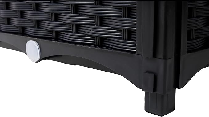 Planter Raised Beds Elevated Drainage Plug Raised for VegetableFlowerHerb Outdoor Standing Planter Beds Gardening KitBlack47.2x15.7x27.7 RP196