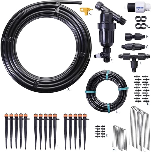 Dripworks Premium/Customized Rose &amp Shrub Irrigation Kit for Watering Roses &amp Shrubs - Waters Upto 15 Rose Plants | Agricultural Grade Components | Trusted Brand Since 1991