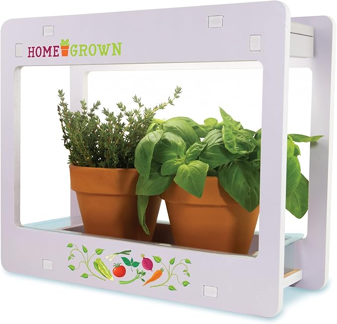 MindWare Home Grown Indoor Growing Lamp USB Powered LED Plant Light for Kitchen Counter Gardens Supports Indoor Seed Starting and Plant Growth Educational Science Tool for Ages 8+
