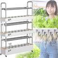 Smart Hydroponics Growing Kit With light 48/64/90/120Hole Hydroponics Indoor Self-watering Growing KitSoilless Cultivation Grow Tower with Pump Indoor Vegetable Plant Tower90hole