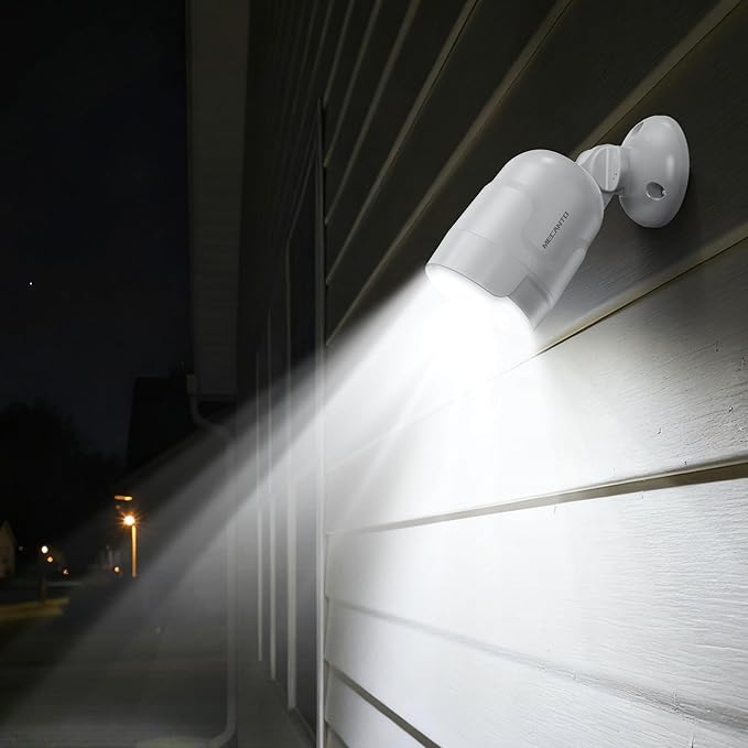 Battery Operated Motion Sensor Light Outdoor 4000mAh Rechargeable 600 Lumen Battery Powered Spotlight Outdoor Waterproof for Porch Garage House(2 Pack)(Non-Solar)