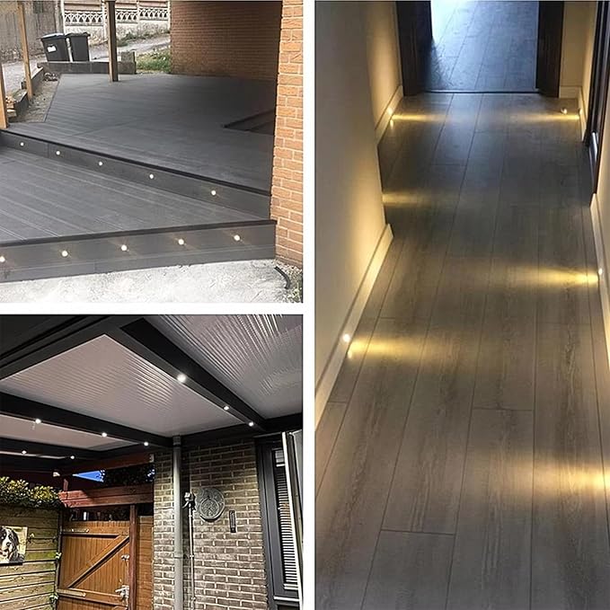 1W Mini Led Spotlight 12V RGB Stair Light Lighting Angle 120° with Transformer 9pcs a Set