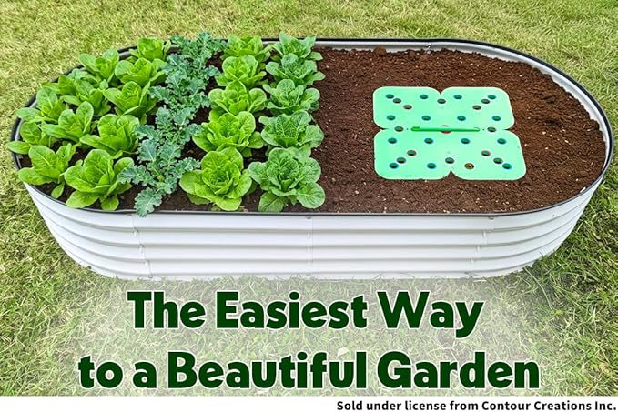 Seed and Seedling Spacer Tool for Garden // Square Foot Gardening Seed Template for Organized Plants Vegetables &amp Fruits // Spacing Tool Kit for Planting (Green)